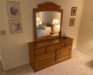 Dresser and mirror