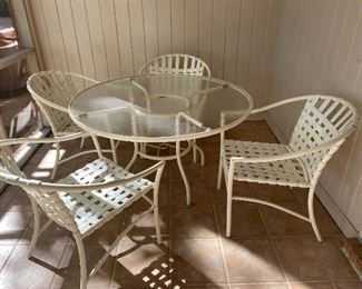 patio table and 4 chairs