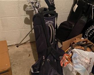 lots of golf clubs!