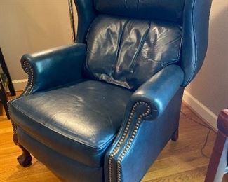 Bradington Young Leather reclining wing chair 