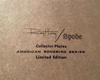 Ray Harm Collector plates by Spode of American Songbirds