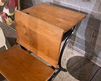 antique school desk