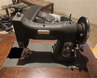 Vintage White cast iron cabinet sewing machine