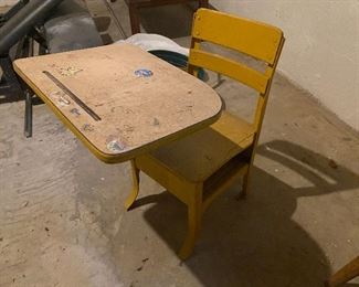 vintage school desk