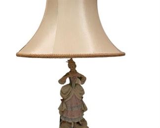 $75 - Vintage Porcelain Figural Boudoir Lamps Hand Painted CD131-42 Description: Lovely pair that will add conversation to any room. Muted hand painting to work with any color scheme each piece very individual and hand painted with decorative silk shades.
Condition: Very good used condition.
Dimensions: 36"H
Local pick up Leesburg, VA. Contact us for shipper suggestions.