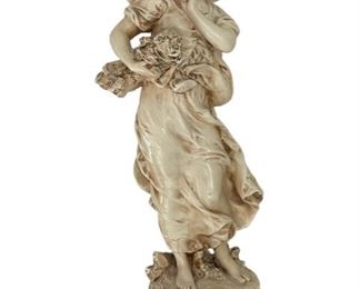 $150 - Hip Moreau Statuette of Young Woman Signed D131-4 Description: Hippolyte Francois Moreau was a French sculptor famous for his bronze statuettes of young women. Born in 1832 in Dijon, France as the son of the renowned sculptor Jean-Baptiste Moreau, he grew up learning from his father’s workshop.
Hippolyte François Moreau | Artnet
Born: April 1, 1832, Dijon, France
Died: 1927, Neuilly-sur-Seine, France
Parents: Louis Joseph Moreau
Education: National School of Fine Arts
Condition: Very good condition.
Dimensions: 7 x 7 x 18.5"H
Local pick up Leesburg, VA. Contact us for shipper suggestions.