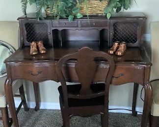Antique Desk and Chair Set