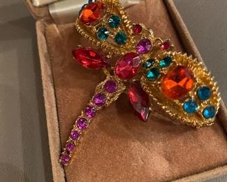 Beautiful Dragon Fly 
Multi Color Stones 