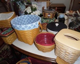 We have plenty of longaberger baskets available