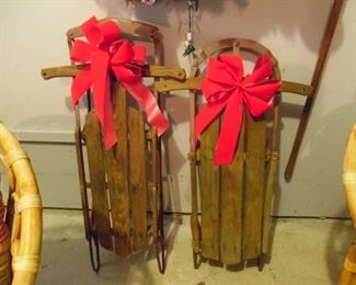 Wonderful vintage sleds