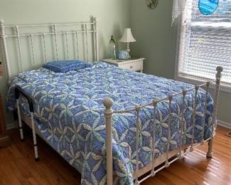 Newer Antique-Look Full Size Bed Frame and Mattress Set