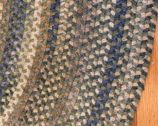 Close-up of the braided rug