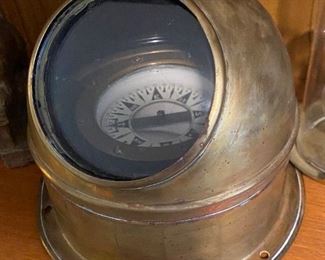 Antique Brass ships Compass