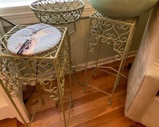 Green Metal Plant Stands