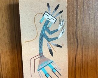 Hand painted Navaho Sand Art