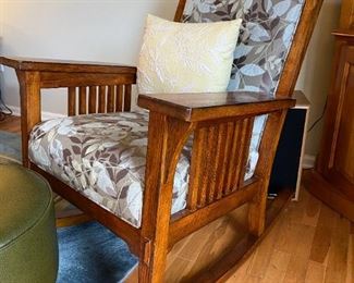 Mission-arts and craftsmen style rocking chair 