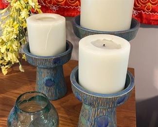 Unique Set of Candle Pedestals