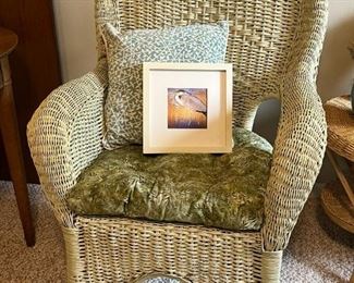 Wicker Rocker with Cushion