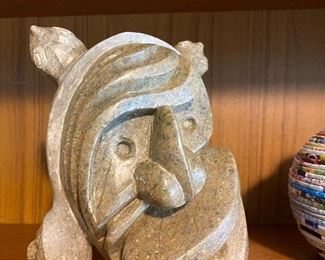 Other side of soapstone carvings