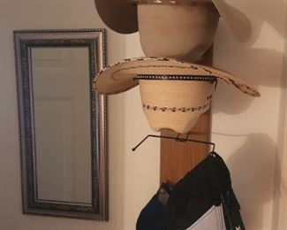 Hat rack, hats
