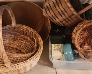 baskets and tins