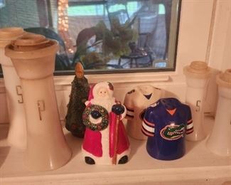 Salt and Pepper collection - tupperware, Gators,
