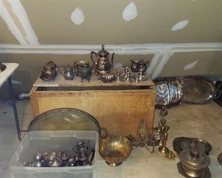 Amazing collection of Silver plate. Some weighted Silver pieces.