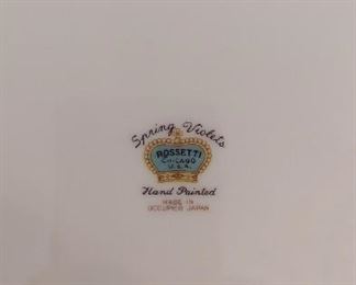 Spring Violets by Rossetti of Chicago. Hand painted.