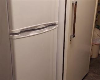 Apartment Size fridge and Stamdard Freezer.