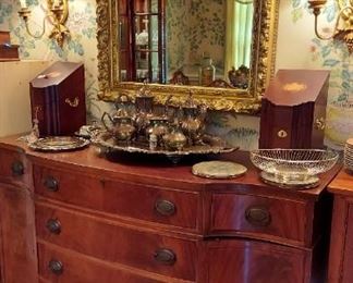 Gorgeous furniture huge is huge silver plate collection.