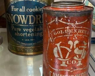 Old Advertising Cans