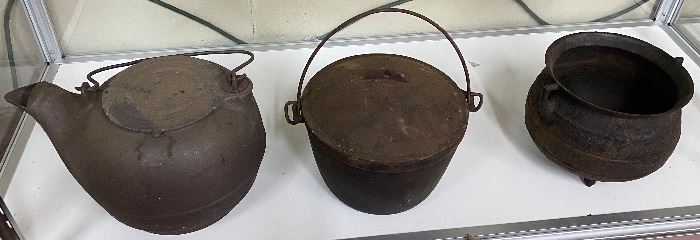 Cast Iron Kettle and Pots