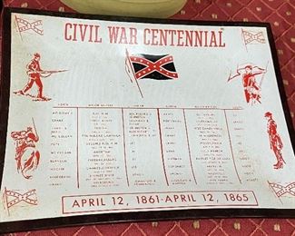 Civil War Centennial Ashtray