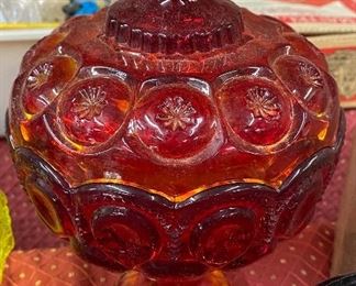 Amberina Glass Compote