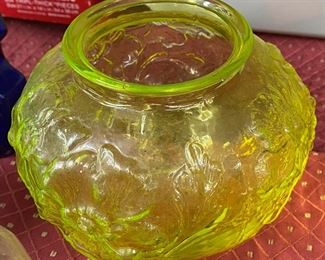 Vaseline Glass Vase