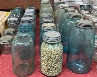 Assorted Blue Ball Jars