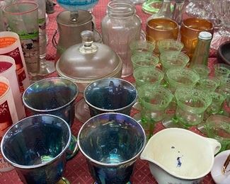 Assorted Carnival and Depression Glass