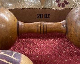 Old Wooden Dumbbell
