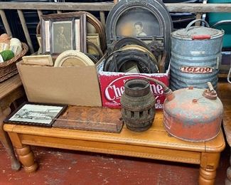 Old Picture Frames, Galvanized Can