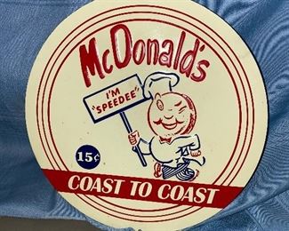 McDonald’s Coast to Coast Metal Sign $45.00