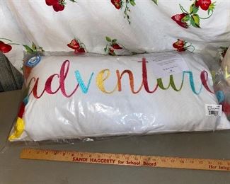 Adventure Pillow New Size 12x26 $15.00