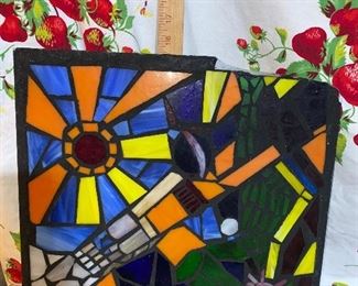 Stained Glass, See corner damage $20.00
