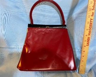 Red Purse with Bakelite closure $8.00