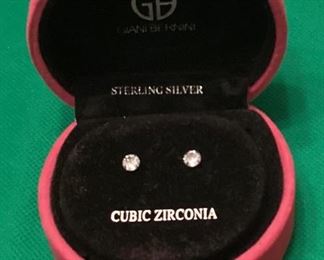 Sterling Silver Cubic Zirconia Earrings $6.00