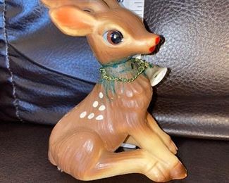 Rubber Deer Sitting, needs to be cleaned $10.00