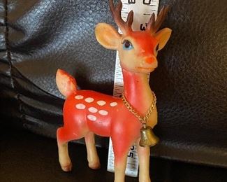 Orange Japan Deer, Ruby Rhinestone Eyes $20.00