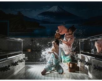 19
BJ & Richeille Formento & Formento
b. 1964 and b. 1975
"Maaya XIV, Nishi-Sugamo, Japan," Circa 2013-18, From The "Japan Diaries"
Archival pigment print on photographic paper on Lucite, as issued
Edition: 1/7, printing date unknown
Illegibly signed, presumably by both artists, and dated 2018 in ink on the label affixed verso; also with the artists' blindstamp on the same label
40" H x 60" W
Estimate: $1,000 - $2,000