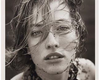 35
Herb Ritts
1952-2002
"Tatjana, Hawaii (E)," 1989
Silver gelatin print on paper
Edition: 2/3, printing date unknown
Artist blindstamp: Herb Ritts; copyright ink stamped, signed, titled, and numbered in pencil, verso: Mark McKenna - Executive Director, Herb Ritts Foundation; with other numbered notations verso
Image: 11. 625" H x 10" W; Sheet: 13.875" H x 10.75" H
Estimate: $4,000 - $6,000