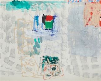 49
Lea Nikel
1918-2005
Untitled, 1987
Oil on canvas
Signed and dated lower left: Lea Nikel; signed and dated again verso
64" H x 83.5" W
Estimate: $12,000 - $18,000