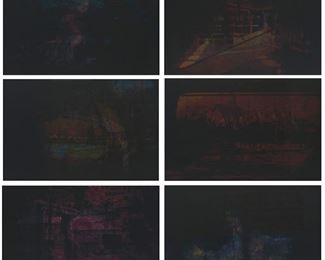 57
Rosangela Renno
b. 1962
"Usar Algumas Palavras Que Ainda Nao Tenham Idioma (Group R) Da Serie Materia De Poesia (Para Manoel De Barros)," 2013
The set of six inkjet prints in colors on Canson Rag Photographique paper laid to aluminum panels, as issued
The first image signed and numbered 1/6 in ink on the label affixed to the frame's backboard: Renno Rosangela; each of the other images initialed and numbered 2/6-6/6, respectively, in ink on the label affixed to the frame's backboard
Sight of each: 29" H x 42.5" W
Estimate: $30,000 - $50,000